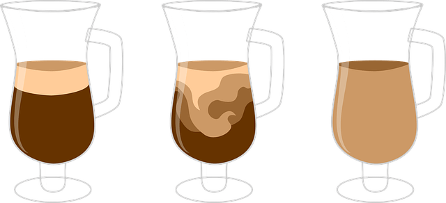 Diffusion of cream into coffee.